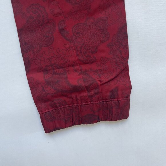 G By Guess Men’s Slim Jogger Twill Pants Red Paisley Print Size 28 - Picture 4 of 12